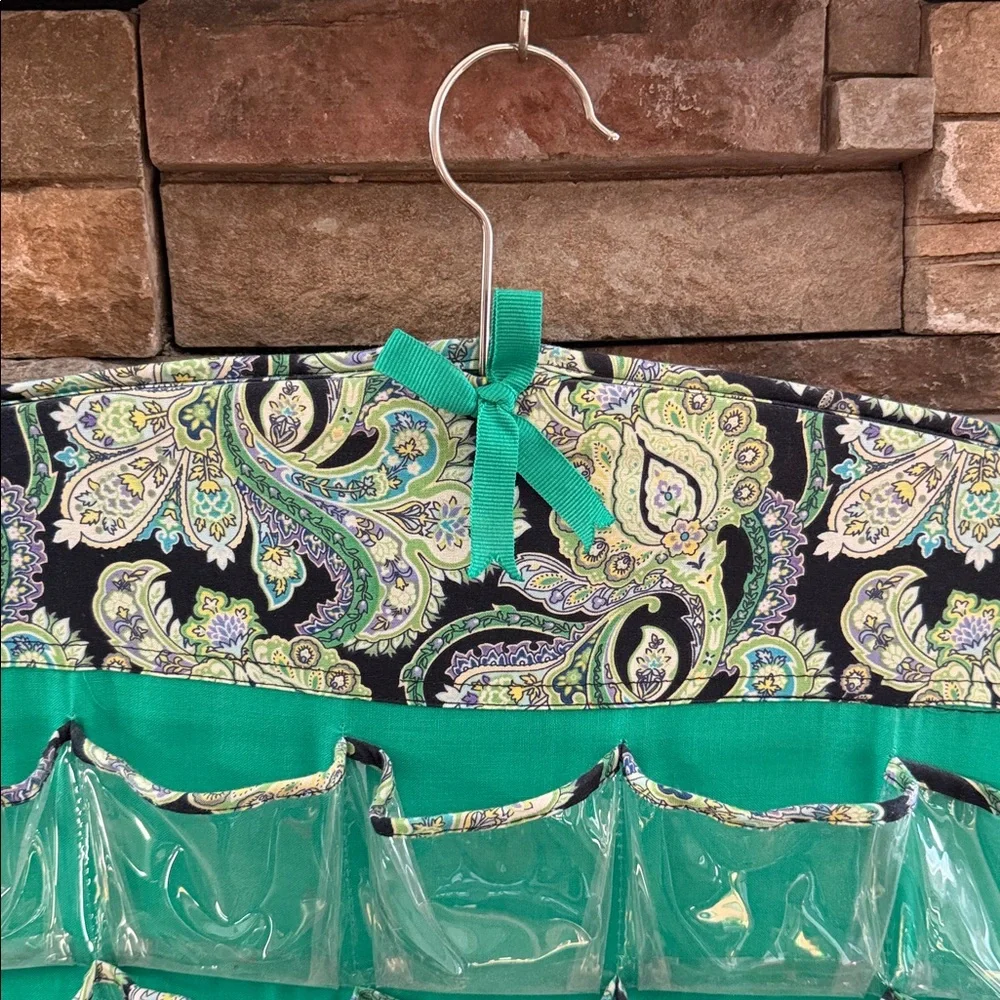 Green Paisley Hanging Organizer